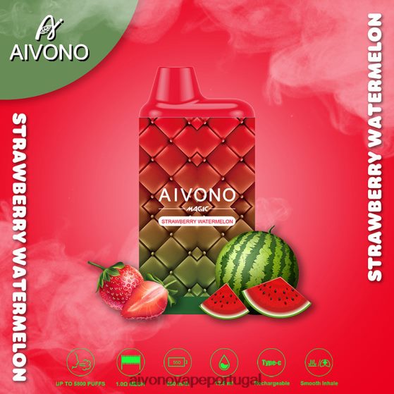 melancia morango Aivono AIM MAGIC cigarro de caixa de 5800 bocas 280DJX99 | Aivono Vape Review